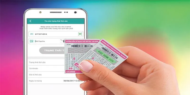 Rút thưởng nhanh chóng thông qua thẻ cào điện thoại